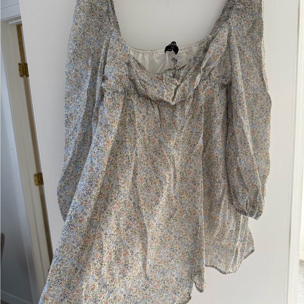 MINKPINK floral mini dress - Light Blue Multi